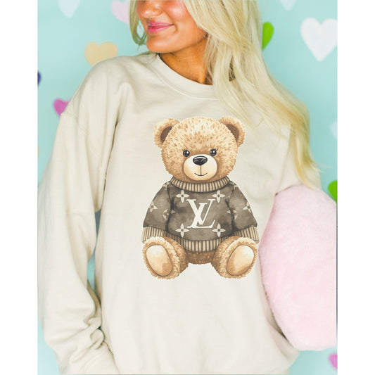 Boujee Teddy Sweatshirt | Sand