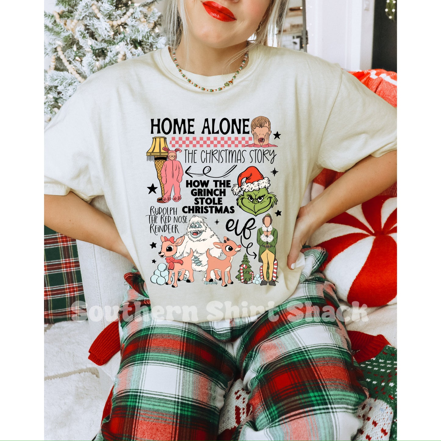 Christmas Movie Tee | Ivory Comfort Colors Tee