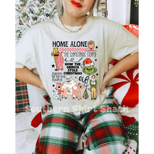 Christmas Movie Tee | Ivory Comfort Colors Tee