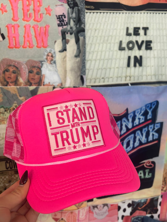I Stand with Trump Trucker Hat | READY TO SHIP