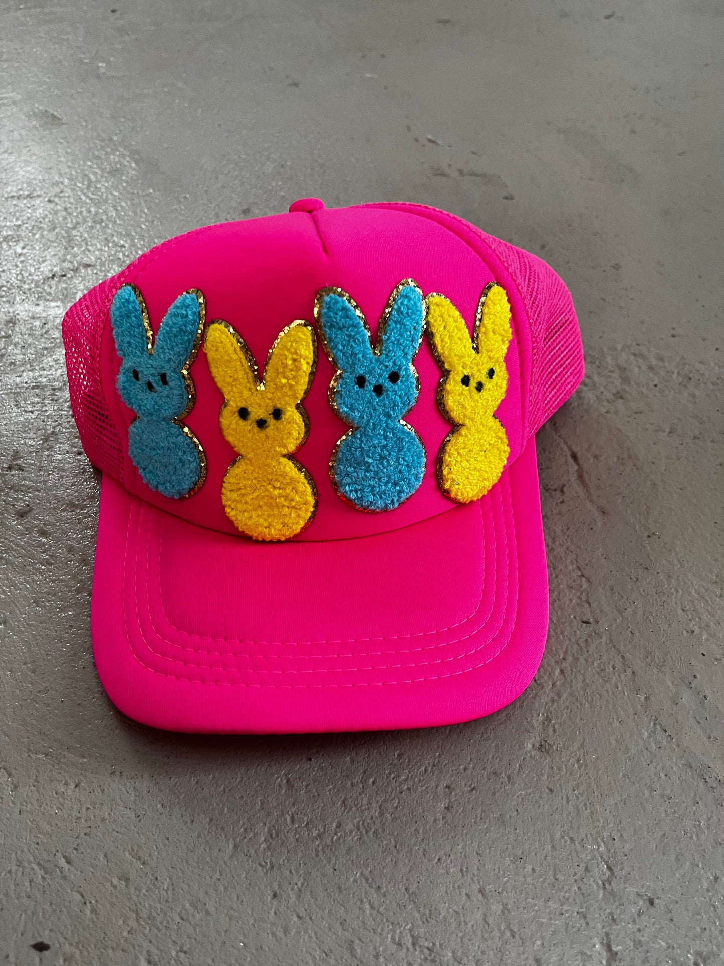 Peeps neon pink hat