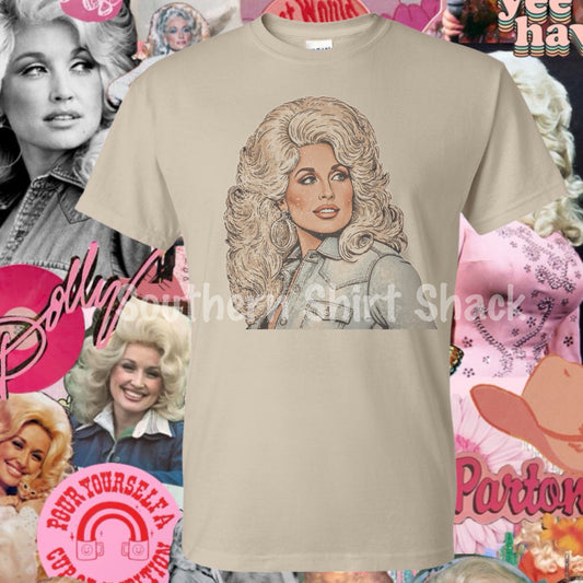WWDD WEDS | Dolly Watercolor | NO COUPON CODES ALLOWED | Gildan Dryblend Sand