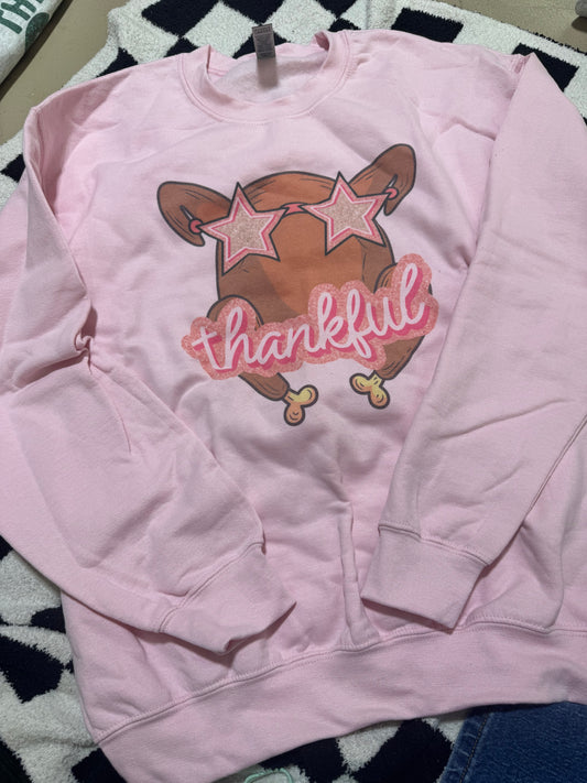 Thankful turkey sweatshirt | m | READY TO SHIP