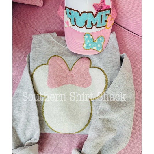 Mouse Ears Chenille Patch Sweatshirt