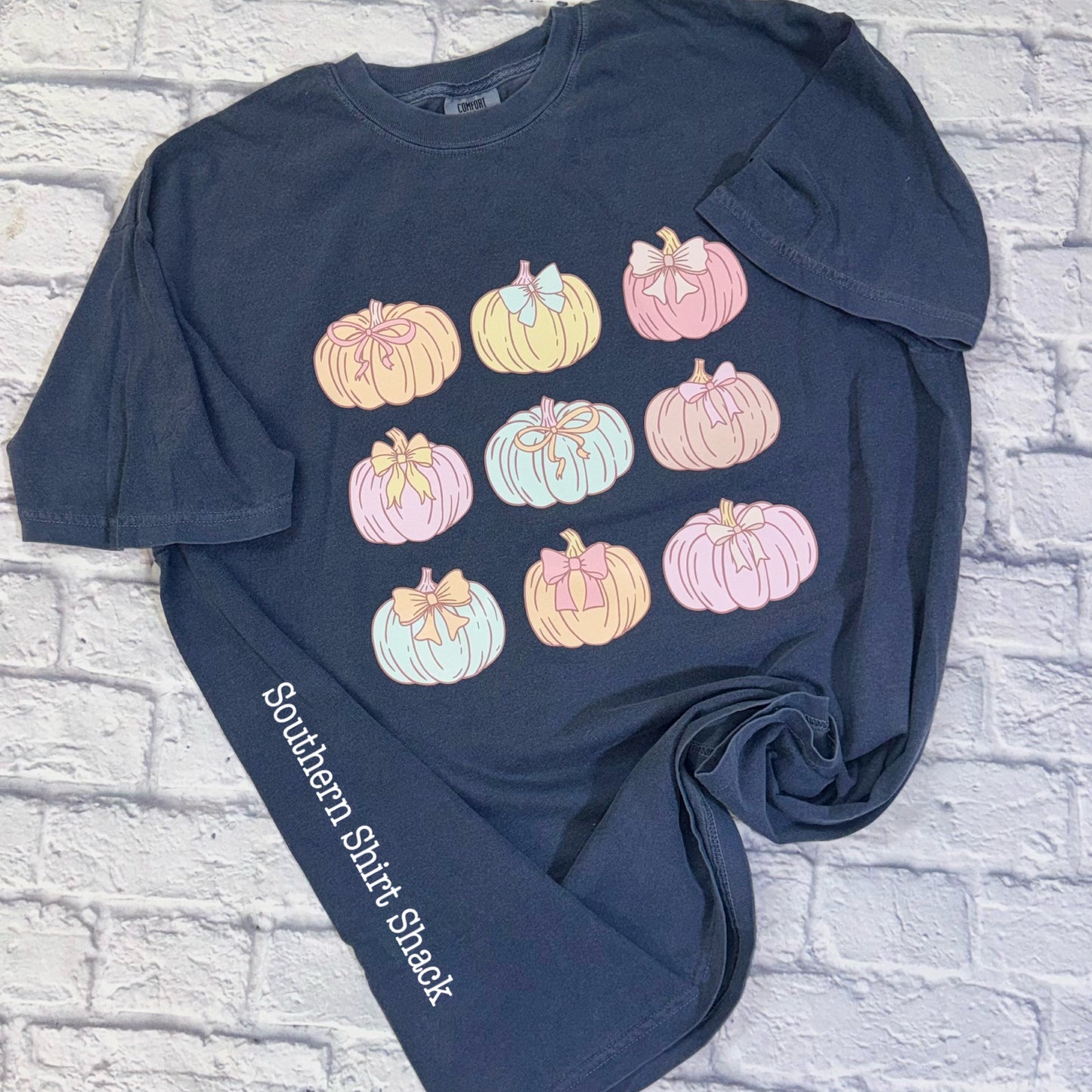 Pastel Pumpkins | Denim CC tee