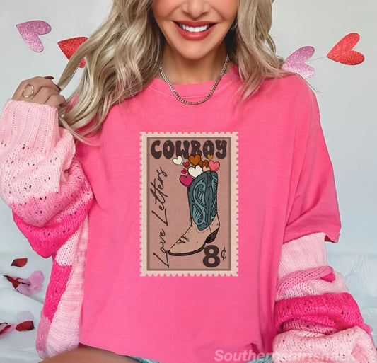 Cowboy Love Letters | Comfort Colors tee