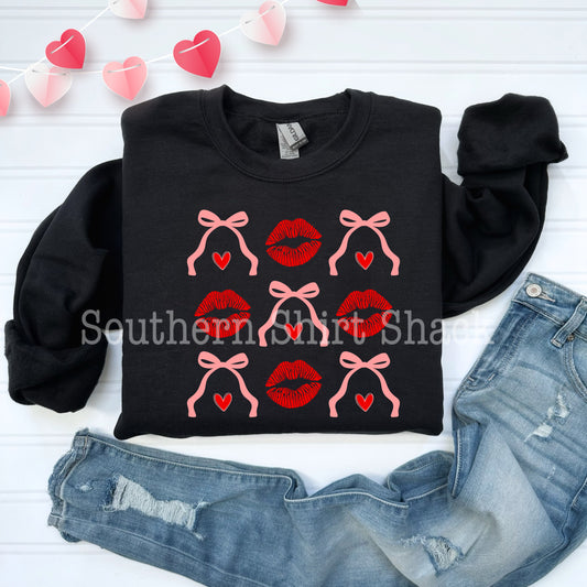 Kisses & Bows Sweatshirt | Black