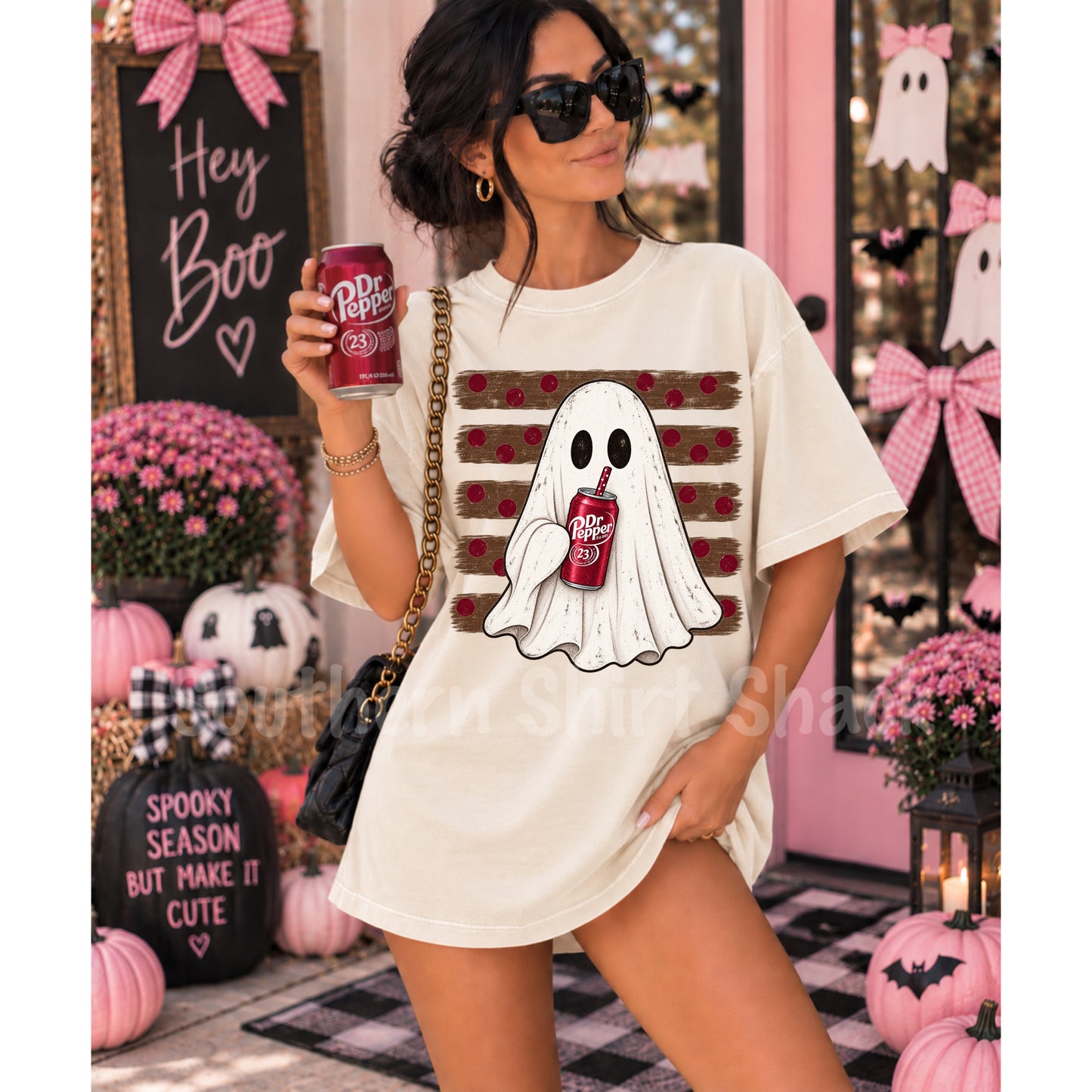 Dr Soda Ghosty  | Ivory Comfort Colors tee