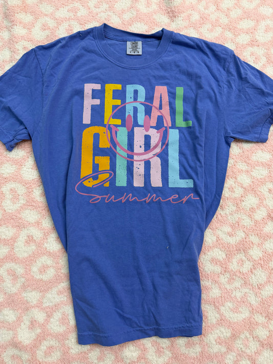 Feral girl summer T shirt | L | READY TO SHIP