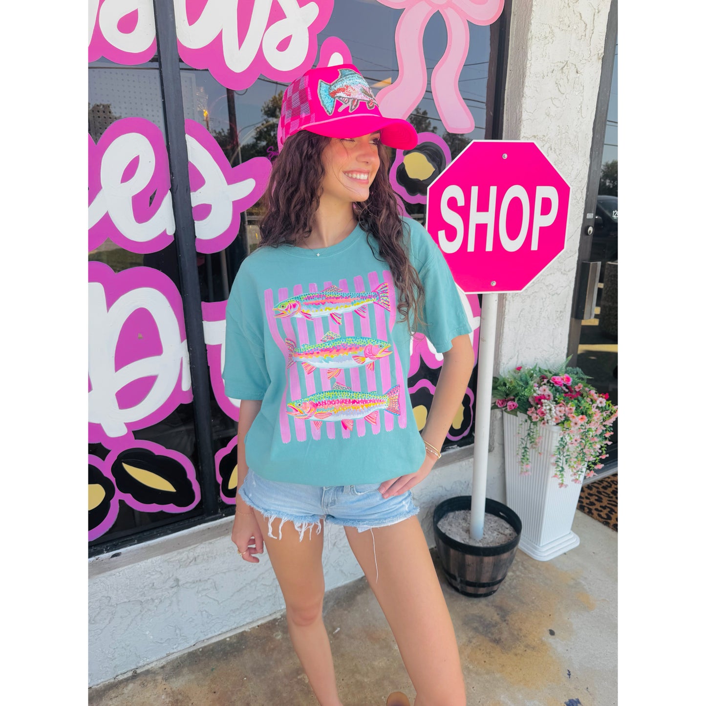 Colorful Fish Trio | Spanish Moss Comfort Wash Tee
