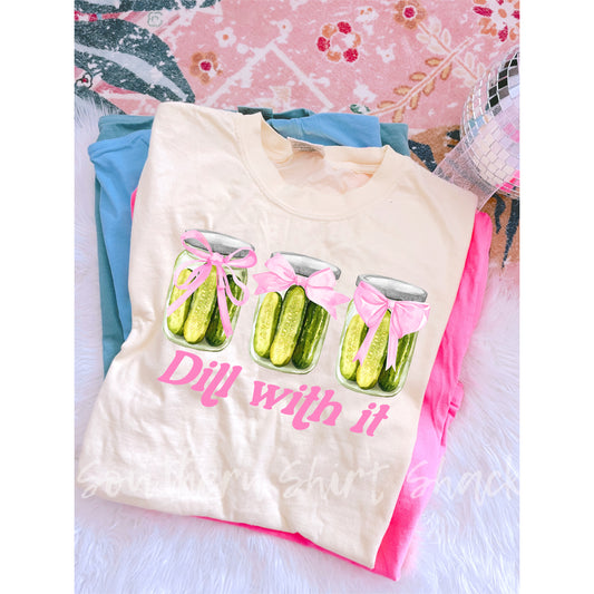 Dill with it coquette pickles Comfort Colors tee | Ivory