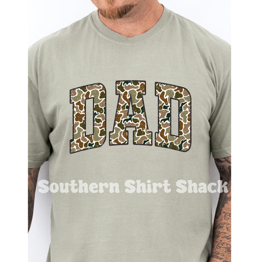 DAD duck camo | Sandstone comfort colors tee