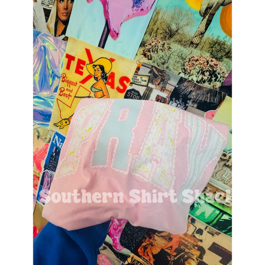 Fancy Floral PRAY Comfort Colors tee | Blossom