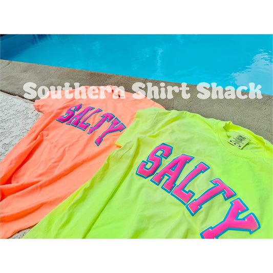 Pink & Blue Salty PUFF TEES | Comfort Colors