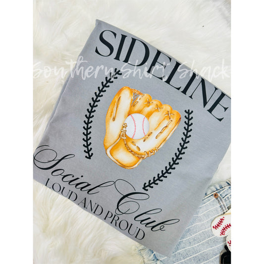 Sideline Social Club Comfort Colors tee | Granite