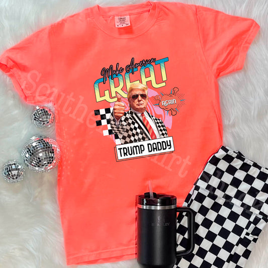 Retro Checkered Trump CC tee