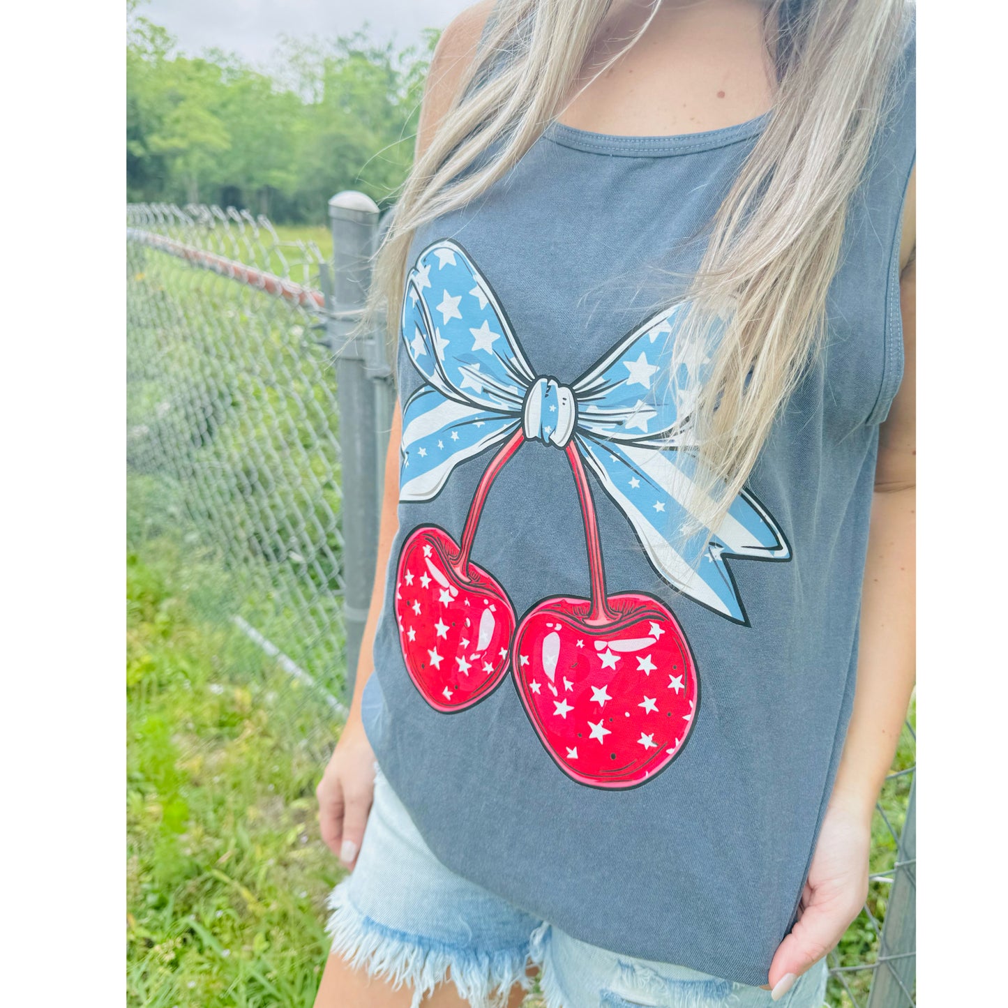 American Cherries Comfort Colors Tank