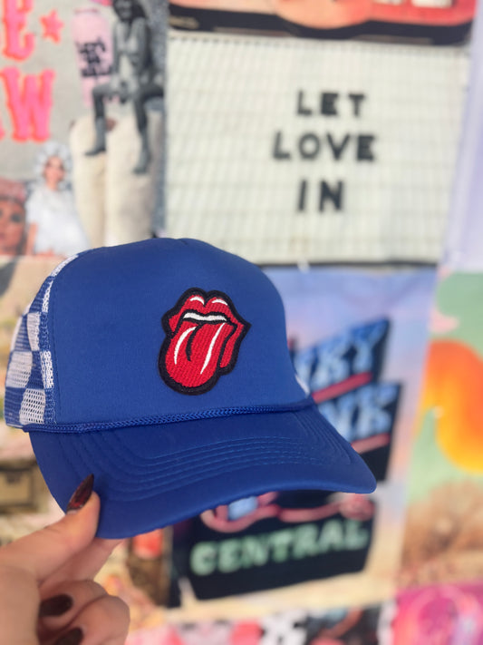 Red Rolling Tongue Trucker Hat | READY TO SHIP