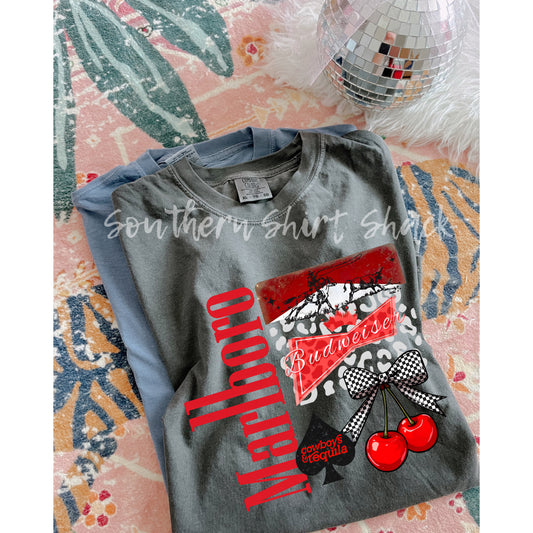 Red Western Vibes Collage Comfort Colors tee | Pepper