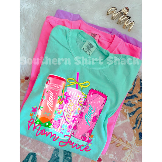 Mom Juice Energy Drink Comfort Colors tee | Island Reef