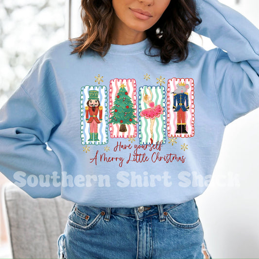 Have Yourself A Merry Little Christmas | Light Blue Sweatshirt