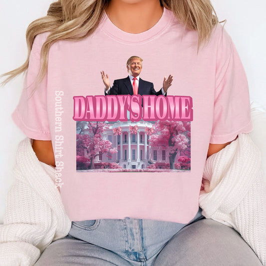 Daddy’s Home with bows | Comfort Colors Tee
