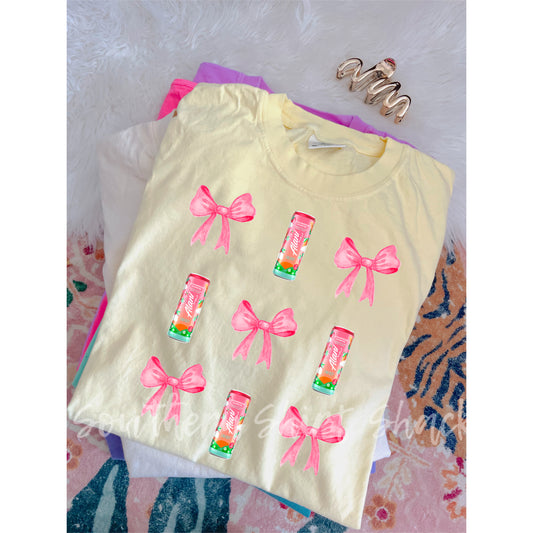 Strawberry Sunrise Energy Drink Comfort Colors tee | Banana