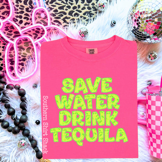 Save Water Drink Tequila | Comfort Colors Tee