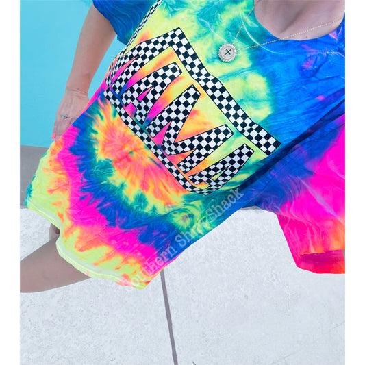 Checkered Mama TieDye Tee