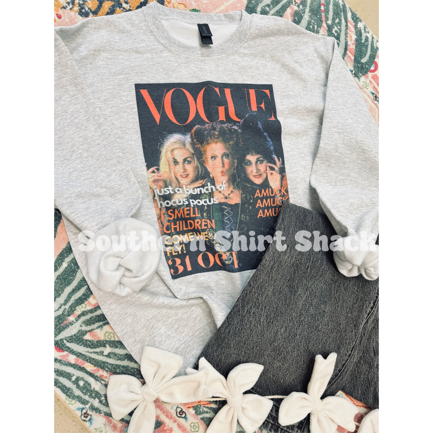 Halloween Magazine Cover Sweatshirt | Ash Gray