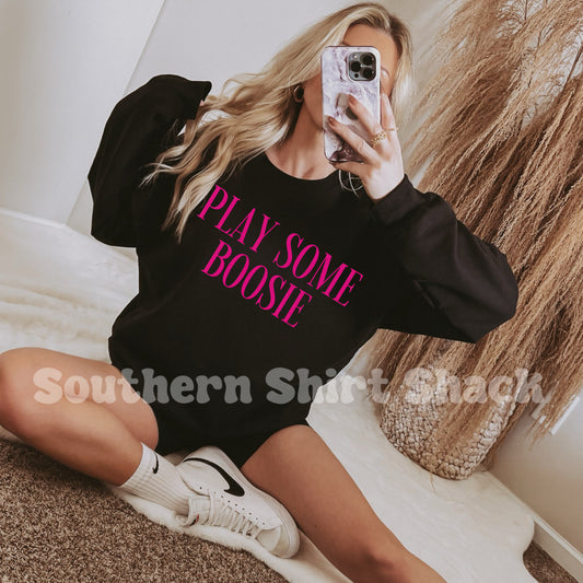 Play Some Boosie Sweatshirt | black