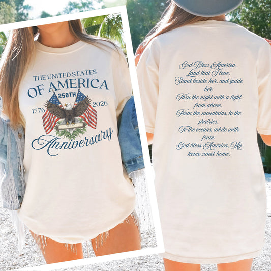 Land that I Love 250th America Anniversary Comfort Colors tee | Ivory