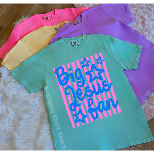 Preppy Big Jesus Fan Comfort Colors tee | Island Reef