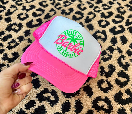 Oopsie Barbie trucker hat