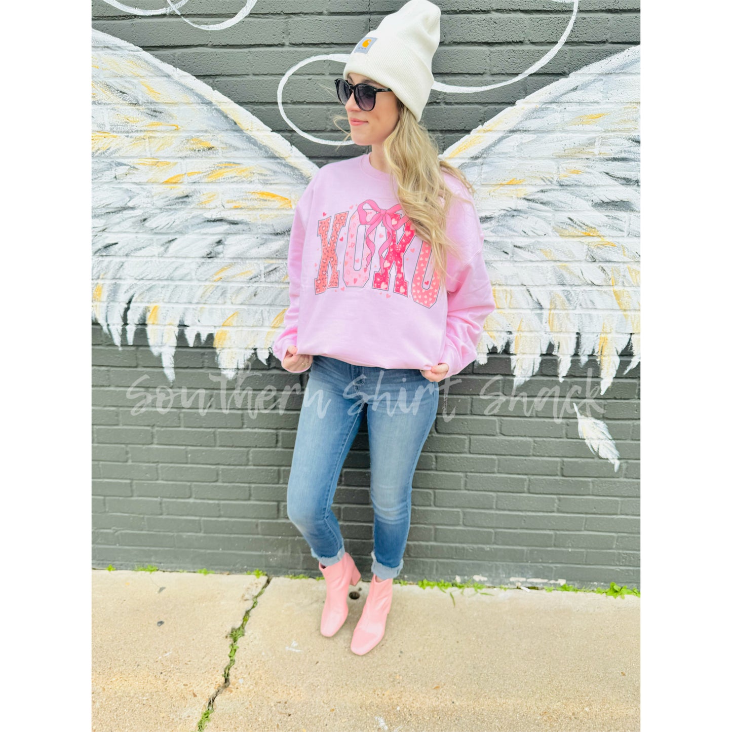 Girly XoXo Sweatshirt | light pink