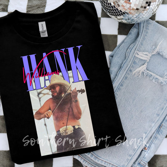 Retro Hank Comfort Colors tee | Black