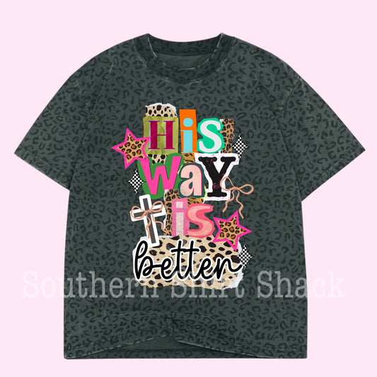 Preppy his way is better | Black Leopard Tee