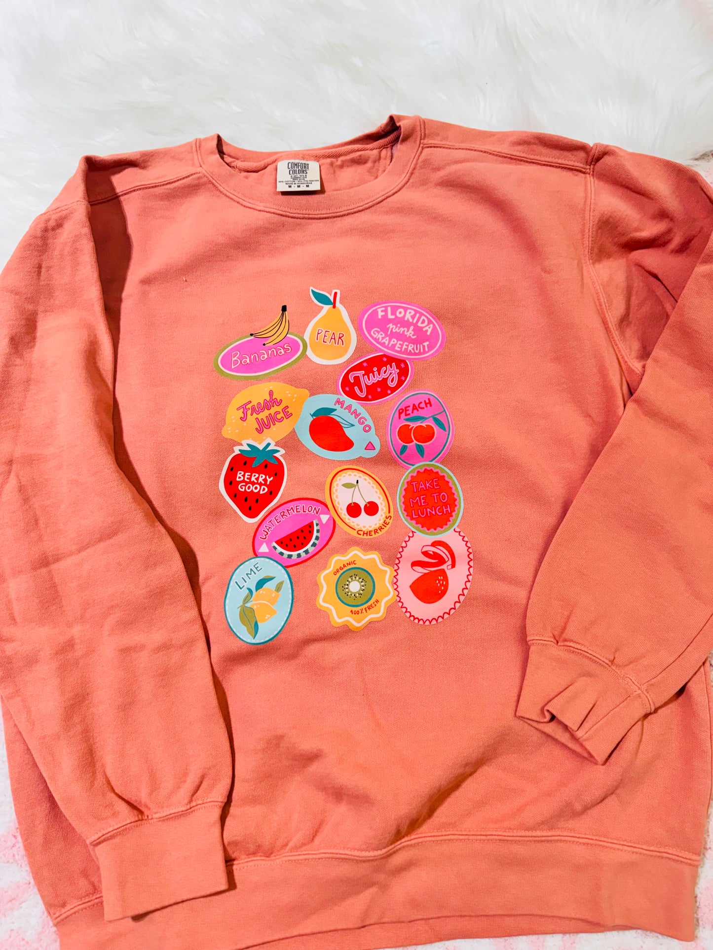 Trendy Fruit Comfort Colors pullover  | M | READY TO SHIP