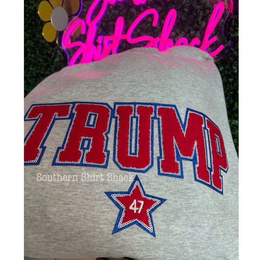 Trump 47 Chenille Patch Sweatshirt