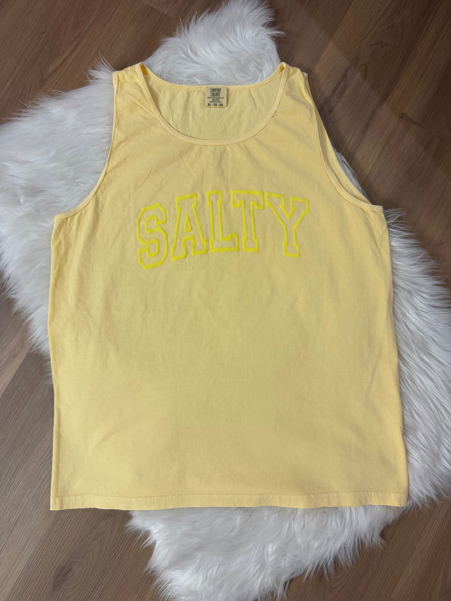 Yellow Salty Puff Tank| XL | READY TO SHIP