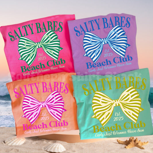 Salty Babes Beach Club Comfort Colors tee
