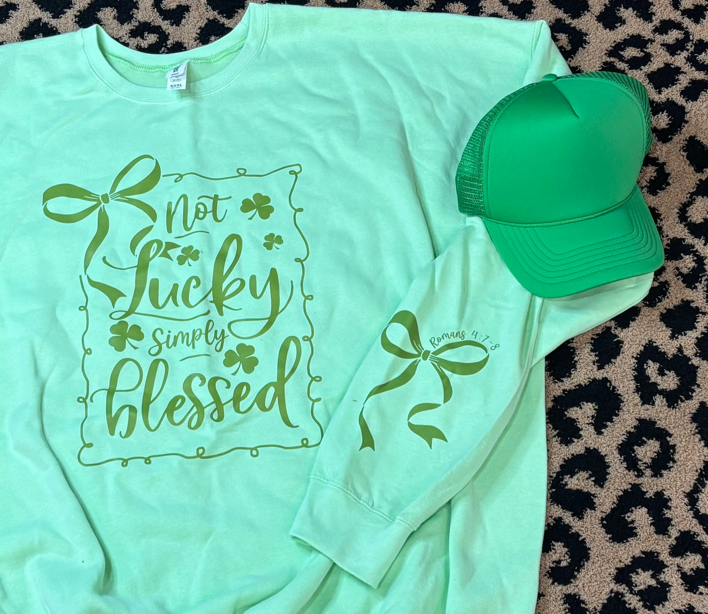 Not lucky simply blessed sweatshirt - 3X READY TO SHIP
