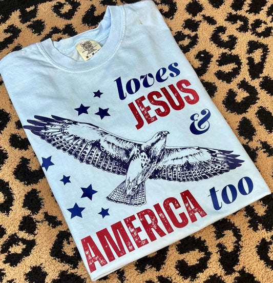 Oopsie loves Jesus and America too cc shirt | MEDIUM | READY TO SHIP