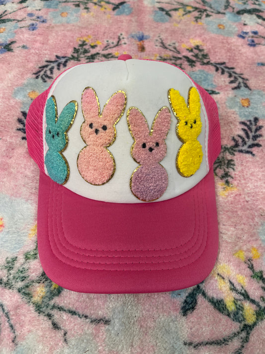 Oopsie bunny patch trucker hat