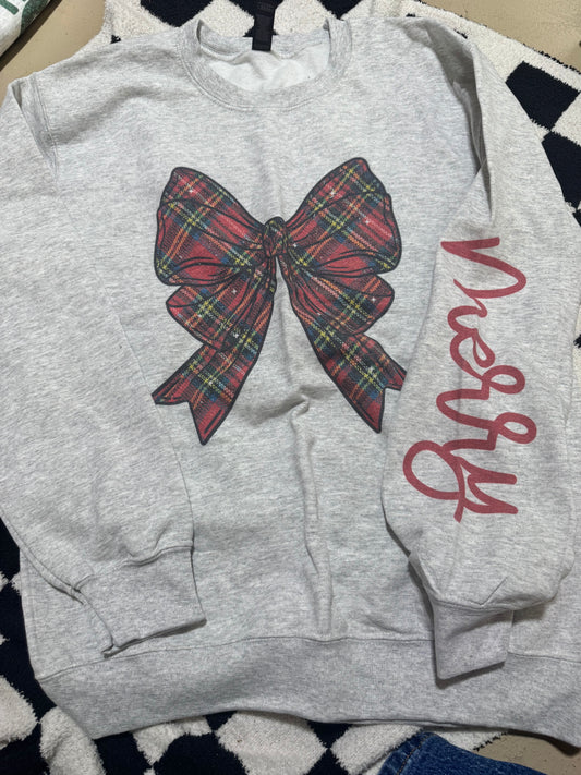 Merry bow sweatshirt | m | READY TO SHIP