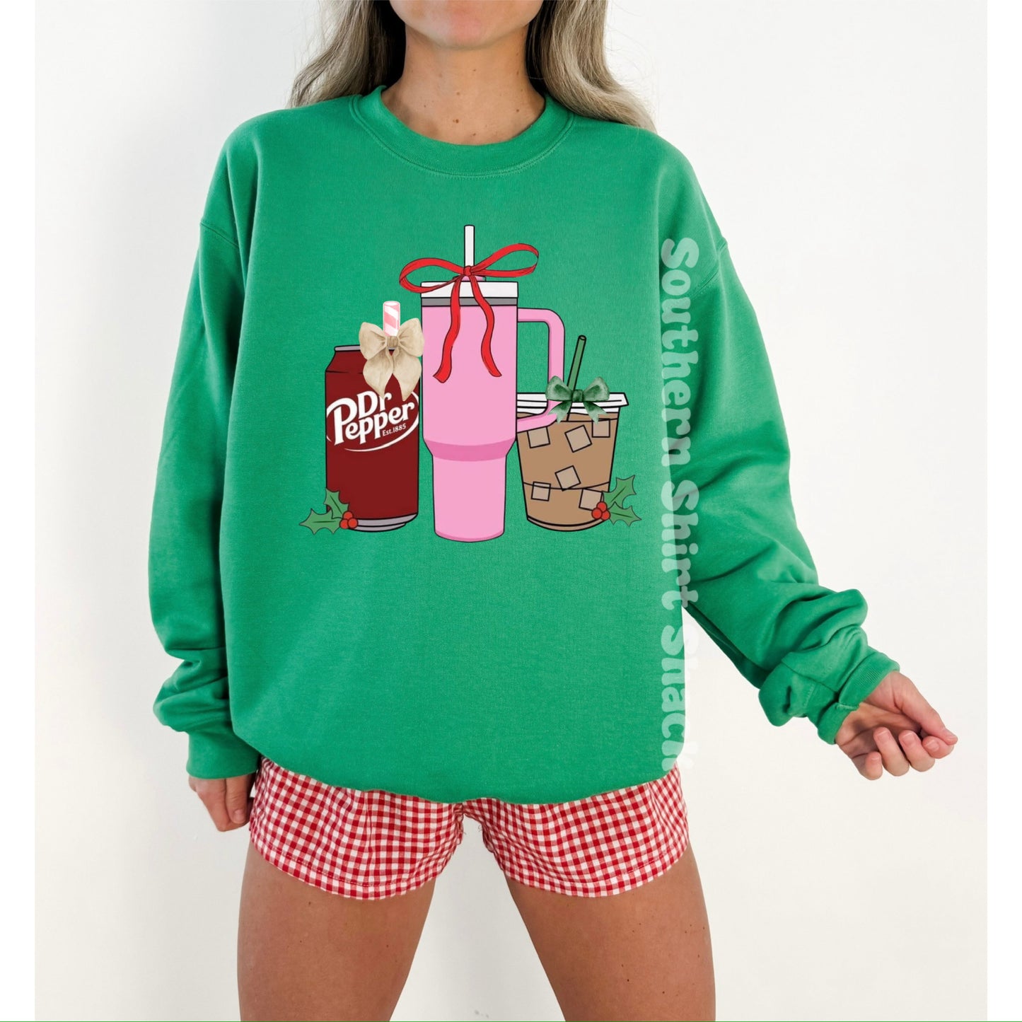 Dr. Pepper, Stanley and Coffee | Kelly Green Sweatshirt