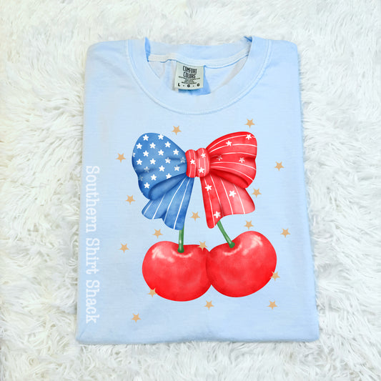 Preppy America Cherries | Comfort Colors Tee