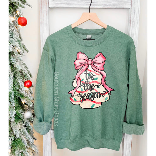 Coquette Tree Cake | Heather Green Sweatshirt