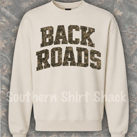 Camo Back Roads Sweatshirt | Sand