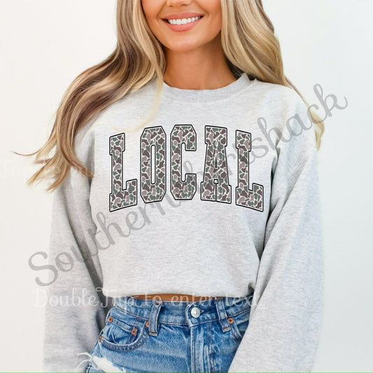 Varsity Local Duck Camo  Ash Gray Sweatshirt